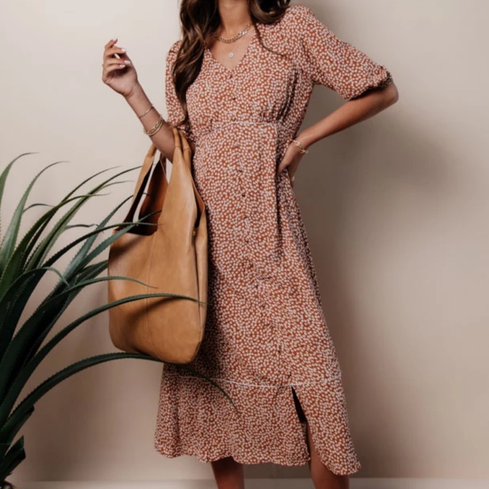 Bohme Perrie Floral Midi Dress - Large